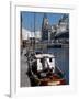 Albert Dock, with View of the Three Graces Behind, Liverpool, Merseyside-Ethel Davies-Framed Photographic Print