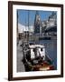 Albert Dock, with View of the Three Graces Behind, Liverpool, Merseyside-Ethel Davies-Framed Photographic Print