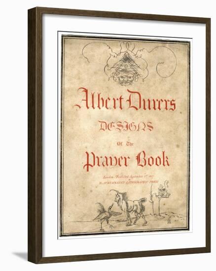 Albert Dürer's Designs for the Prayer Book, 1817-Albrecht Durer-Framed Giclee Print