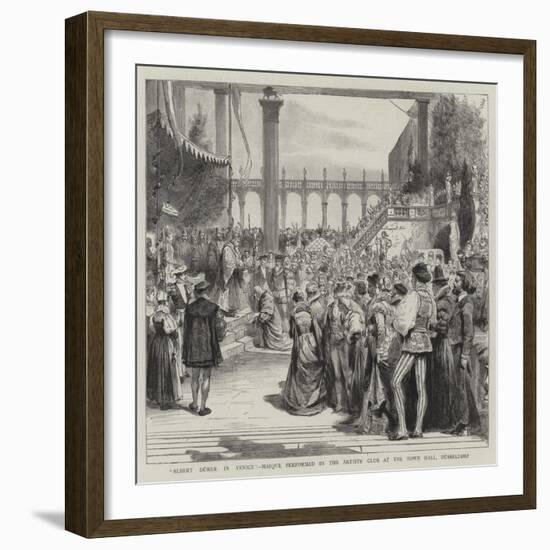 Albert Durer in Venice, Mosque Performed by the Artists' Club at the Town Hall, Dusseldorf-null-Framed Giclee Print