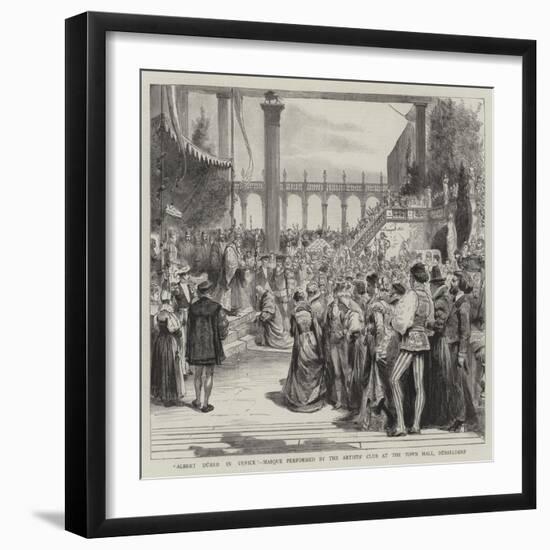 Albert Durer in Venice, Mosque Performed by the Artists' Club at the Town Hall, Dusseldorf-null-Framed Giclee Print