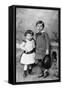 Albert Einstein, (1879-195), Theoretical Physicist, and His Sister Maja as Small Children, 1880S-null-Framed Stretched Canvas