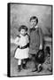 Albert Einstein, (1879-195), Theoretical Physicist, and His Sister Maja as Small Children, 1880S-null-Framed Stretched Canvas