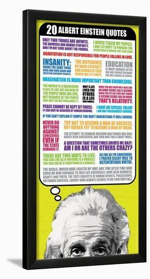 Albert Einstein- 20 Quotes-null-Lamina Framed Poster