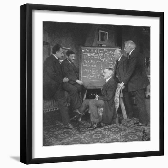 Albert Einstein and Other Physicists at Paul Ehrenfest's Home, Leyden, Netherlands-null-Framed Giclee Print