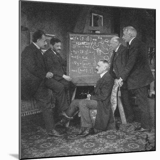 Albert Einstein and Other Physicists at Paul Ehrenfest's Home, Leyden, Netherlands-null-Mounted Giclee Print