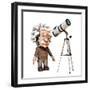 Albert Einstein, Artwork-Friedrich Saurer-Framed Photographic Print