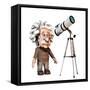 Albert Einstein, Artwork-Friedrich Saurer-Framed Stretched Canvas