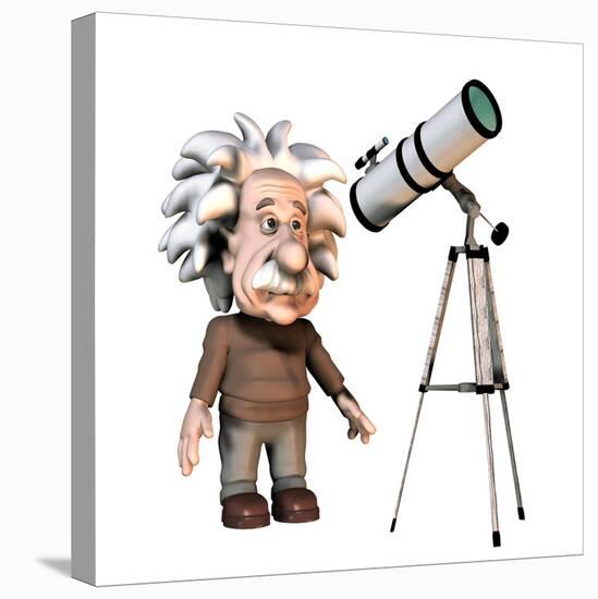 Albert Einstein, Artwork-Friedrich Saurer-Stretched Canvas