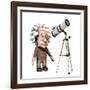 Albert Einstein, Artwork-Friedrich Saurer-Framed Photographic Print