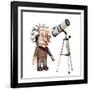 Albert Einstein, Artwork-Friedrich Saurer-Framed Photographic Print