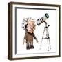 Albert Einstein, Artwork-Friedrich Saurer-Framed Premium Photographic Print