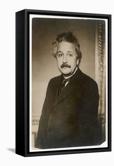 Albert Einstein German Born Physicist Winner of the Nobel Prize for Physics in 1921-null-Framed Stretched Canvas