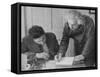 Albert Einstein, German-Swiss-American Mathematician and Physicist, with a Student-null-Framed Stretched Canvas