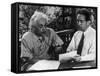 Albert Einstein, Leo Szilard Reenacting Signing Letter to Pres. Roosevelt Warning about Atomic Bomb-null-Framed Stretched Canvas