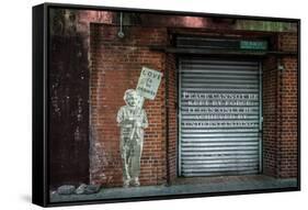 Albert Einstein "Love Is the Answer" NYC Wall Scene with Quote-null-Framed Stretched Canvas