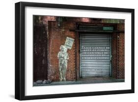 Albert Einstein "Love Is the Answer" NYC Wall Scene with Quote-null-Framed Photo