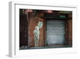 Albert Einstein "Love Is the Answer" NYC Wall Scene with Quote-null-Framed Photo