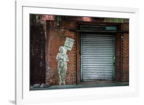 Albert Einstein "Love Is the Answer" NYC Wall Scene-null-Framed Photo