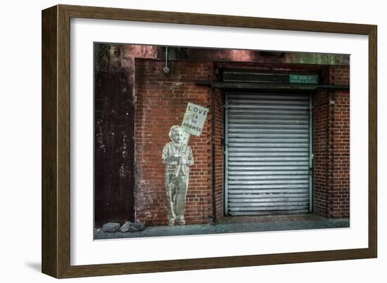 Albert Einstein "Love Is the Answer" NYC Wall Scene-null-Framed Photo