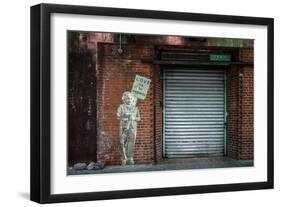 Albert Einstein "Love Is the Answer" NYC Wall Scene-null-Framed Photo