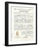 Albert Einstein's Petition for Naturalization-null-Framed Photo