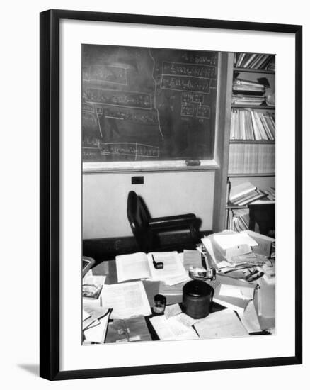 Albert Einstein's Study at the Institute for Advance Study at Princeton University-null-Framed Photo