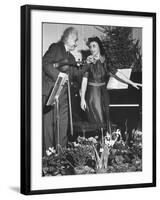 Albert Einstein's Violin Recital-Hansel Mieth-Framed Premium Photographic Print