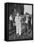 Albert Einstein Scientist in a White Suit-null-Framed Stretched Canvas