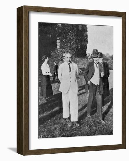 Albert Einstein Scientist in a White Suit-null-Framed Photographic Print