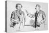 Albert Einstein Scientist with Paul Painleve-Lucien Jonas-Stretched Canvas