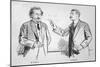 Albert Einstein Scientist with Paul Painleve-Lucien Jonas-Mounted Art Print