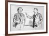 Albert Einstein Scientist with Paul Painleve-Lucien Jonas-Framed Art Print