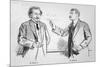 Albert Einstein Scientist with Paul Painleve-Lucien Jonas-Mounted Art Print