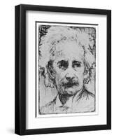 Albert Einstein Scientist-Howard Smith-Framed Art Print