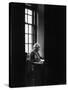 Albert Einstein Sitting Alone at the Institute for Advanced Study-Alfred Eisenstaedt-Stretched Canvas