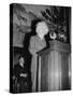 Albert Einstein speaking, c.1940-Harris & Ewing-Stretched Canvas