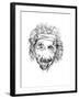 Albert Einstein-Octavian Mielu-Framed Art Print