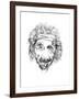 Albert Einstein-Octavian Mielu-Framed Art Print