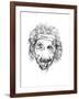 Albert Einstein-Octavian Mielu-Framed Art Print