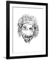 Albert Einstein-Octavian Mielu-Framed Art Print