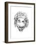 Albert Einstein-Octavian Mielu-Framed Art Print