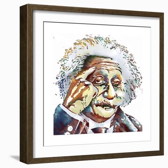 Albert Einstein-Marlene Watson-Framed Giclee Print