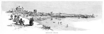 Brighton Beach, Melbourne, Victoria, Australia, 1886-Albert Henry Fullwood-Framed Stretched Canvas