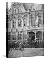 Albert I of Belgium and French President Poincare Meet in Veurne, Belgium, 1 November 1914-null-Stretched Canvas