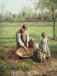 Watching Father Work-Albert Jan Neuhuys-Giclee Print