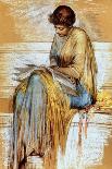 Female Figure Study (Pastel on Paper)-Albert Joseph Moore-Giclee Print