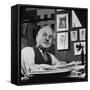 Albert Kahn Sitting at a Desk-Bernard Hoffman-Framed Stretched Canvas