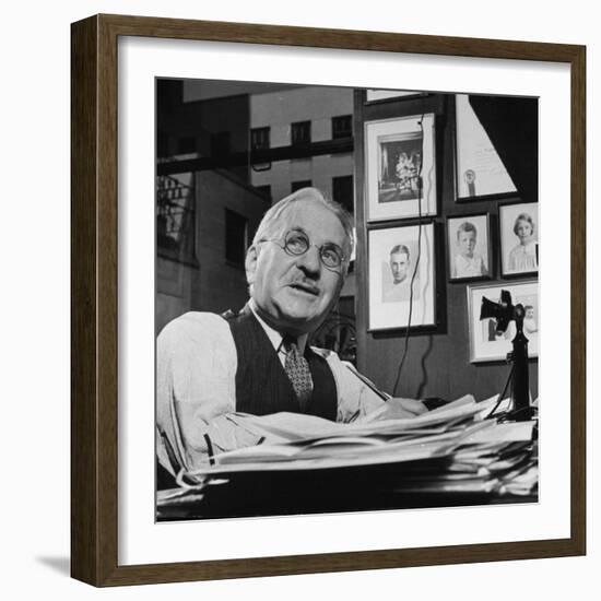 Albert Kahn Sitting at a Desk-Bernard Hoffman-Framed Photographic Print