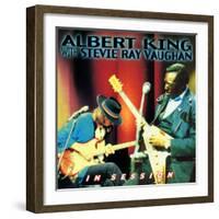 Albert King with Stevie Ray Vaughan - In Session-null-Framed Art Print